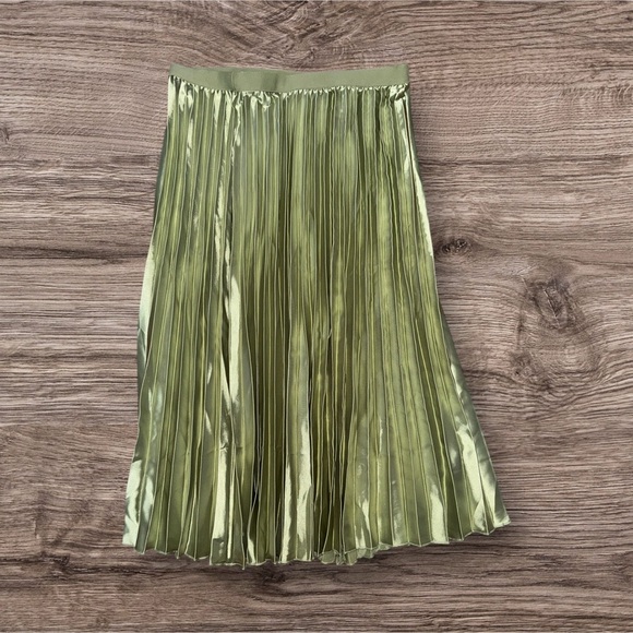 Source Unknown Blue Midi Pleated A-Line Skirt - Picture 3 of 5